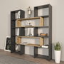 Hanah Home Poyraz - Negro y Roble